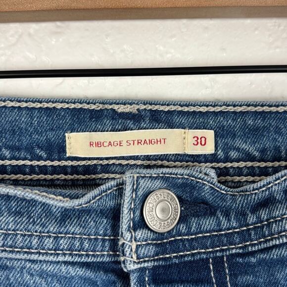 Levi's Premium Ribcage Straight Utility Carpenter Jeans Size 30 - Picture 5 of 7